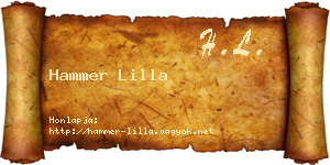 Hammer Lilla névjegykártya